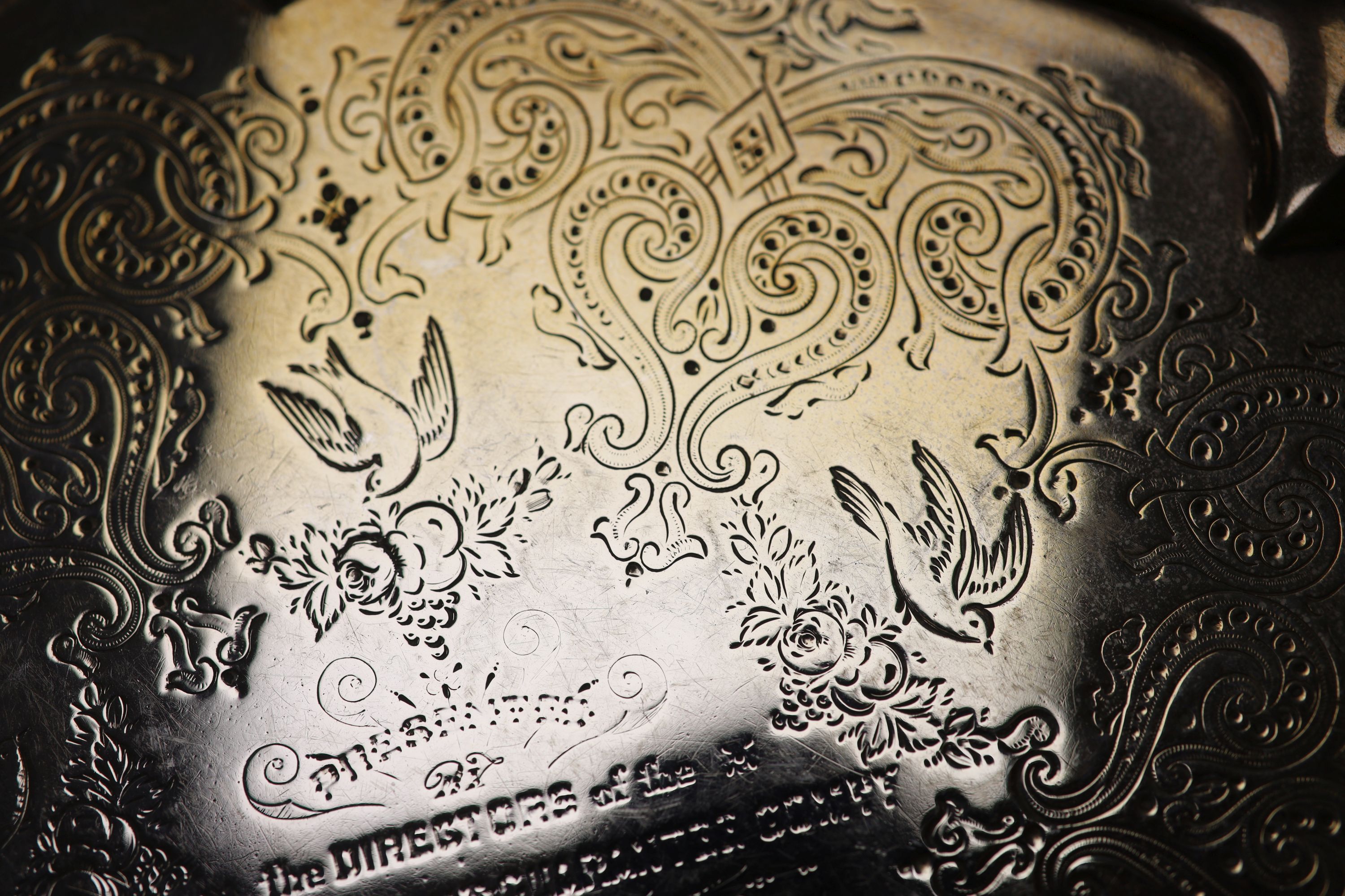 A Victorian silver salver, with engraved inscription, Samuel Smily, London, 1874, 25.3cm